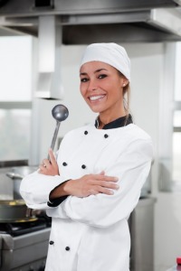 Female Chef Exhaust Hood